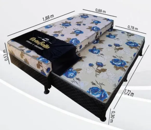 Cama Solteiro com Auxiliar Lisboa Pronta Entrega*