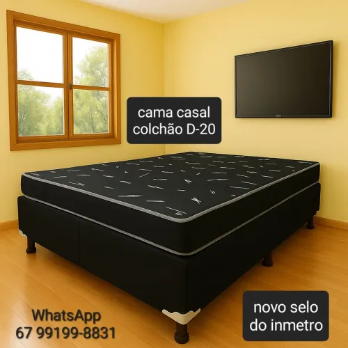 Queima estoque de fábrica cama casal novo garantia 