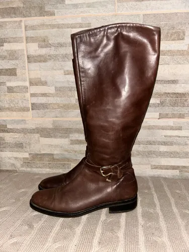 Bota montaria de couro marrom Geox 40