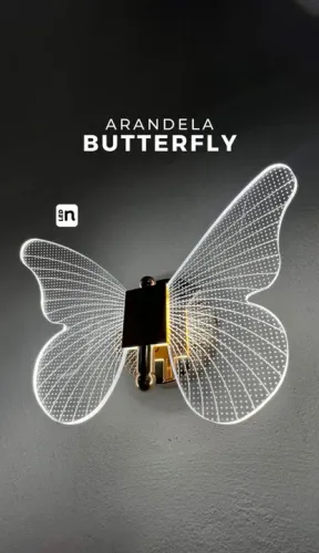 Luminária Led Borboleta - Iluminação Moderna e Elegante