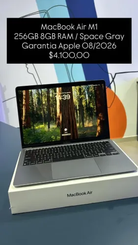 MacBook Air M1 / Space Gray / 256GB / 8GB / Garantia Apple 08/2026 / R$ 4.100,00