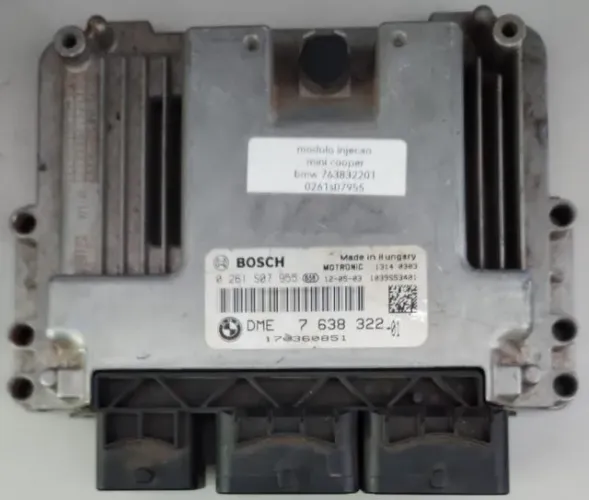  Módulo injeção Mini Cooper DME 7 638 322-01  Bosch 0 261 S07 955