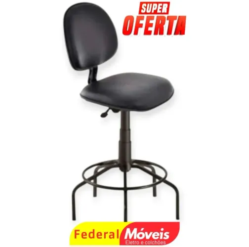 Cadeira Caixa Giratória - Base em Aço, Revestimento em Tecido