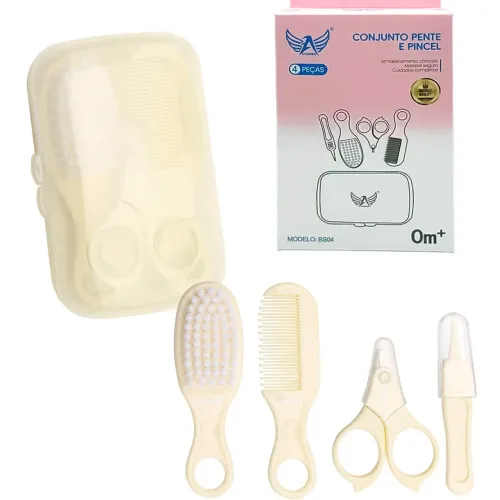 Kit Cuidados Higiene para Bebês com Estojo [4 Peças]<br>