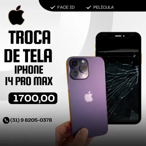Tela iPhone 14 Pro Max- instalação inclusa