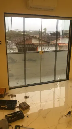 Porta de vidro temperado para casa 