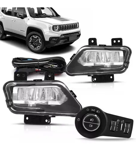 Kit Farol Milha Renegade 2022 2023 Led Botão Modelo Original