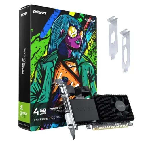Gpu Nvidia Geforce Gt730 4Gb Ddr5 64 Bits Projeto Edge Low Profile Single Fan Pvgt730Gb4pe