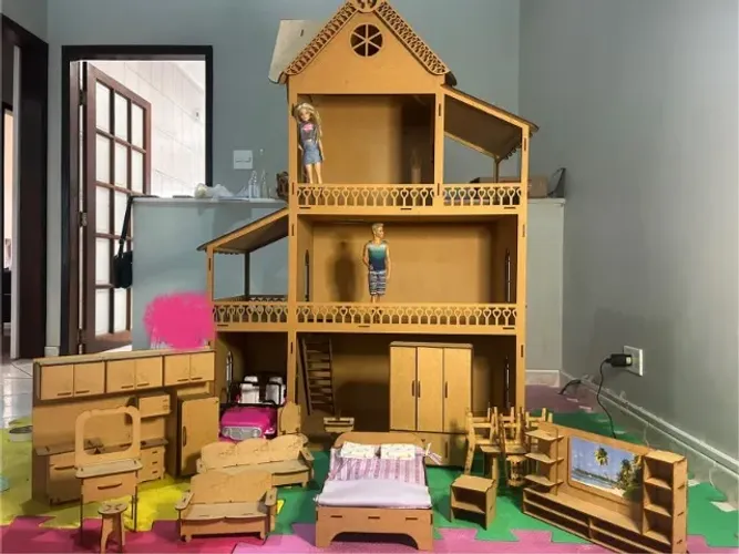 casinha barbie mdf