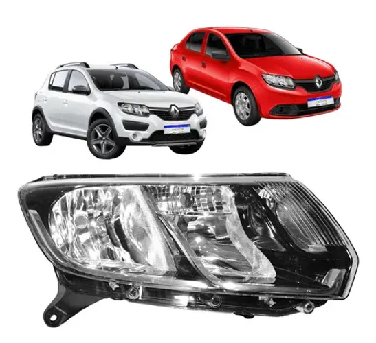 Farol Renault Sandero Logan 2015 2016 2017 2018 2019 L.d