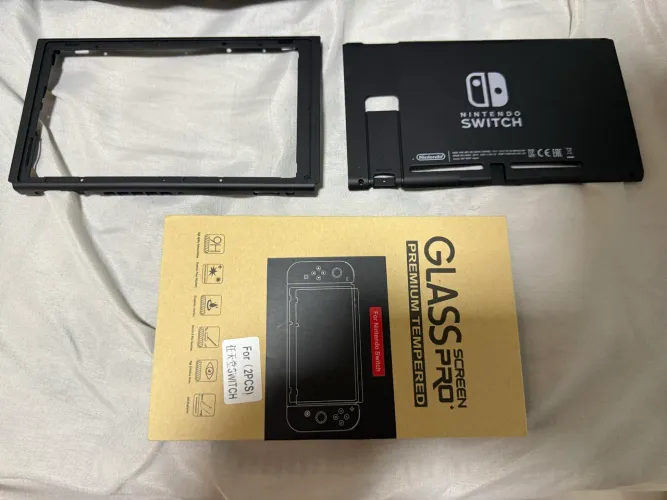 Carcaca Nintendo Switch Frente + Traseira + Pelicula Vidro Nova