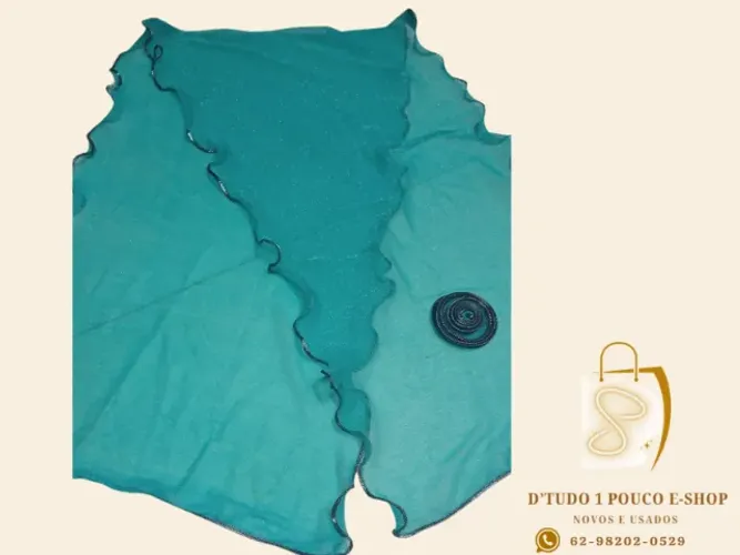 PROMOÇÃO!  echarpe feminina  azul-turquesa vibrante- CHIFON COM BRILHO 2,20M
