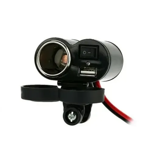 Tomada Moto 12v E 5v Usb P/ Carregador Celular Gps