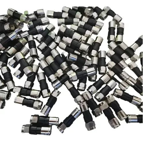 KIT 100 Conector  RG59 de Compressão Cabo Coaxial