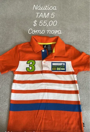 Camisa Polo Nautica Infantil TAM 5