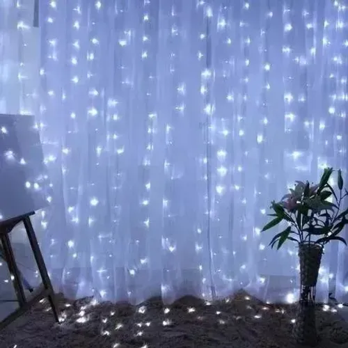 Cortina de LED 4m x 3m com Controle - Branco Frio