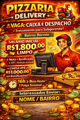 Vaga para caixa e despacho - Recreio