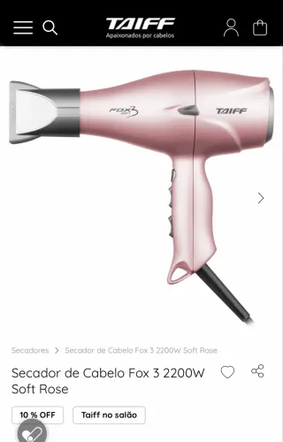 Secador de Cabelo Fox 3 2200W Soft Rose