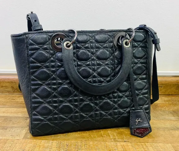 Bolsa Preta Matelassê Giulia Domna - Alça Dupla