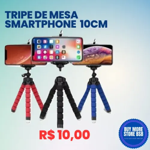 Mini Tripé Flexível Articulado Suporte Celular Selfie Câmera