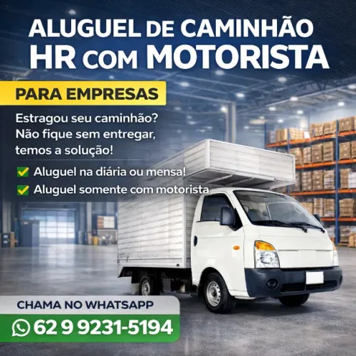 Aluguel de Caminhão HR com Motorista em Goiânia