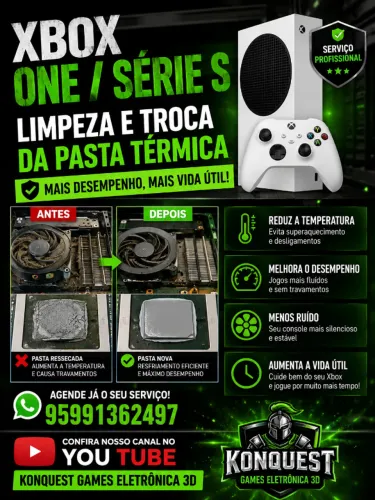 LIMPEZA E TRÓCA DA PASTA TÉRMICA XBOX ONE SÉRIES S
