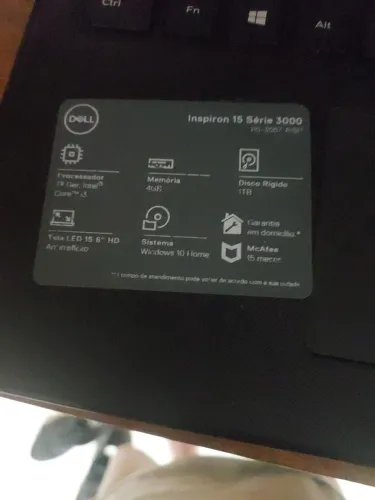 Notebook dell inspiron 15 i3