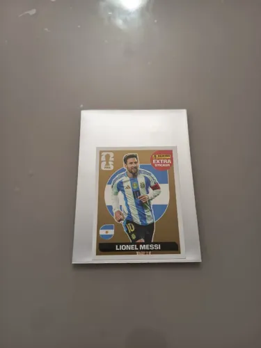 Figurinha Messi Dourado Com Erro de Impressão no verso (RARO!)
