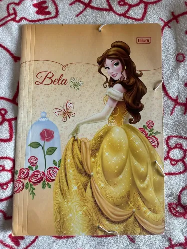 pasta bella bela e a fera para armazenar itens disney vintage anos 2000 papelaria vintage
