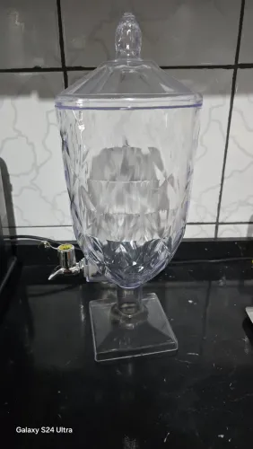 Suqueira 5 litros acrílico cristal (presente dia das mães)