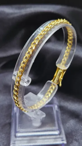 Pulseira Grumet Pitbull Banhada 18k