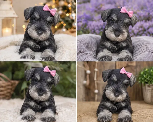 Schnauzer miniatura fêmeas e machos
