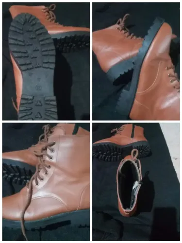 Bota feminina, coturno cano médio, cor caramelo