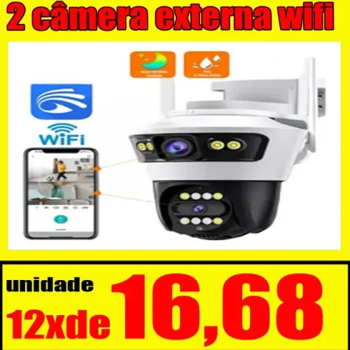 Câmera 2 em 1 visão noturna 1080p Zoom 12x Duas Lentes Yoosee 