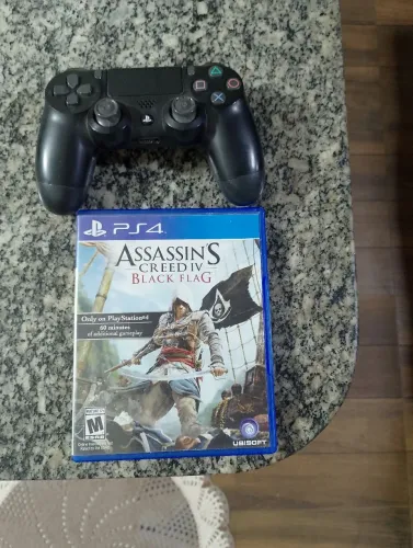 Controle do Playstation 4 jogo assassin's Creed Black flag
