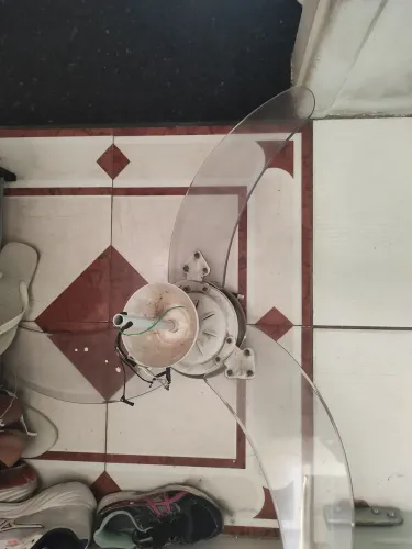 Doação Ventilador de teto led branco transparente tron 3 pás