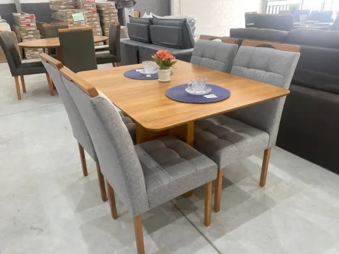 MESA DE JANTAR 120X0,90 COM 4 CADEIRAS