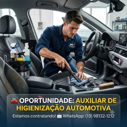 Auxiliar de higienizaçao interna automotiva