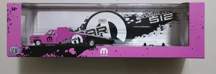 74 Dodge Truck Mopar Auto Haulers M2 Machines 1/64 Caminhão Mopar