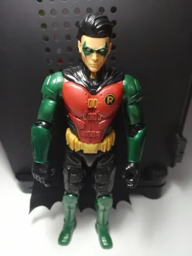 [raro] boneco robin 30cm mattel batman missions fvm71 original