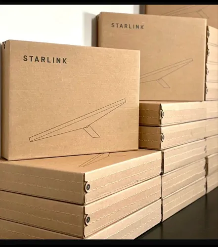 Antena starlink via satélite
