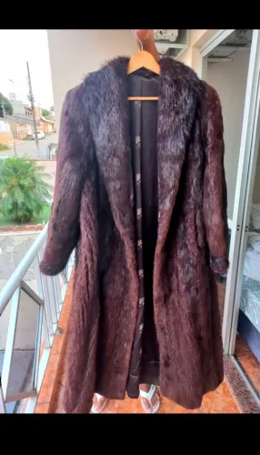 Casaco de pele nutria