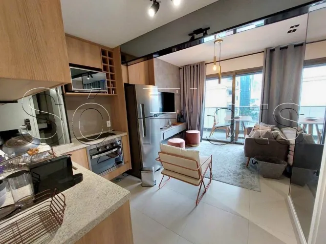 Studio alto padrão mobiliado à venda em Pinheiros com vaga no V House Boutique Residence
