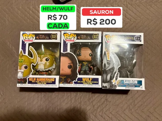 Funkos Helm / Wulf / Sauron - Lord of The Rings / Senhor dos Aneis