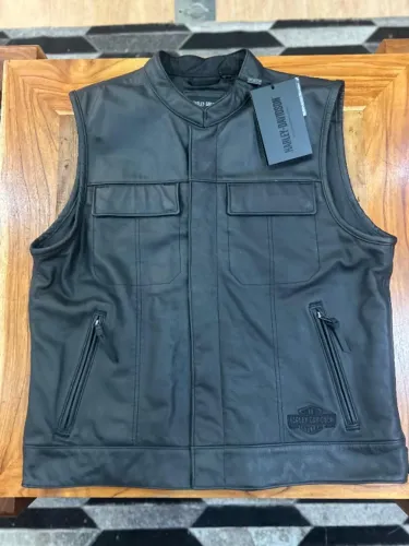 Colete Harley Davidson Foster Couro Preto Xl 98090-15vm