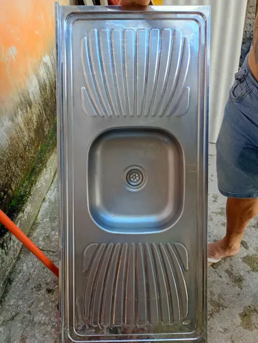 Pia inox já preenchida 1.20x50