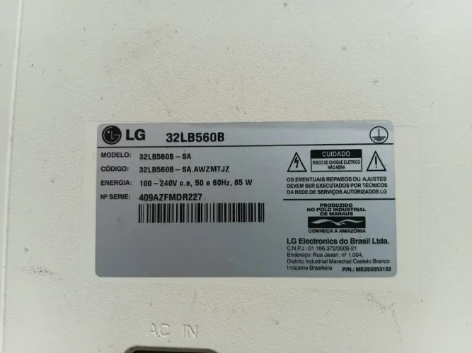 Tv LG 32 polegadas dando som porém sem imagem
