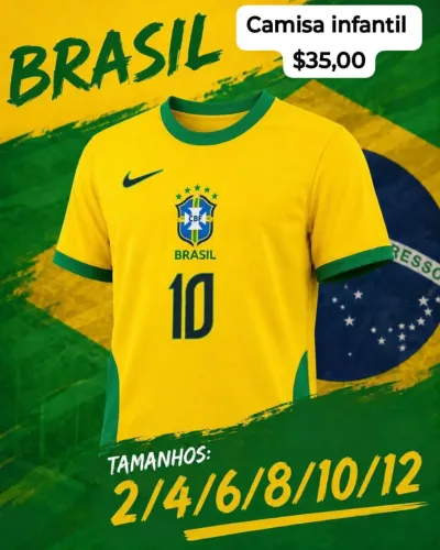 Camisa Brasil infantil 
