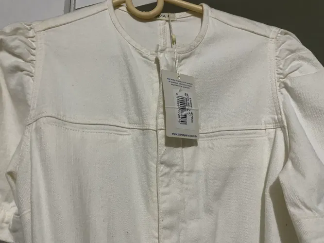 Macacão bege jeans novo TRAMA 