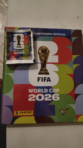Álbum sai grátis e 10 pacotes figurinhas copa 2026